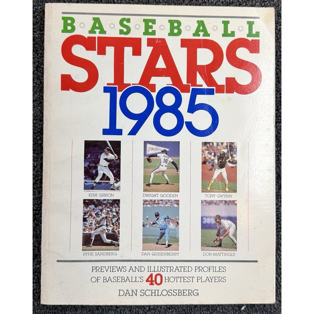 Baseball Stars 1985 Book MLB Vintage Sandberg‎ Mattingly Gwynn Gooden